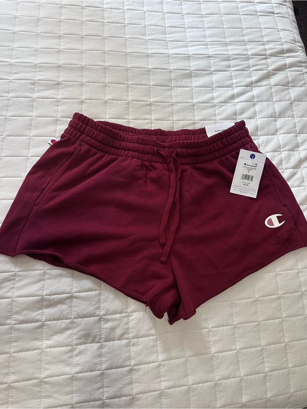 Champion Women's Burgundy Athletic Shorts color burgundy